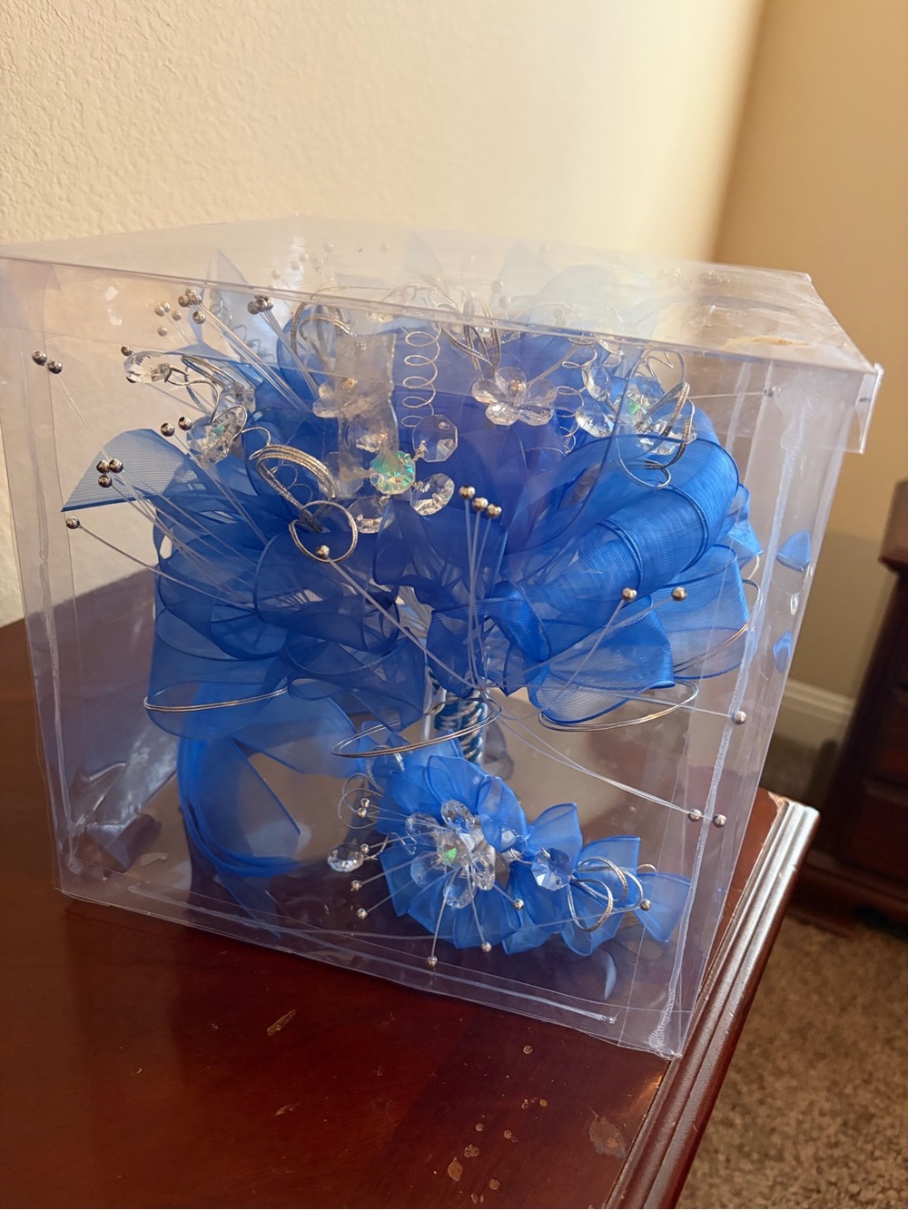 Royal Blue Bouquet with Crystal Accents